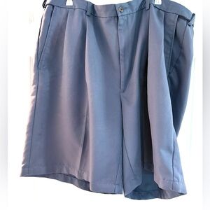 Men's shorts Blue Haggar Classic Fit Pleat Front Expandable Waistband